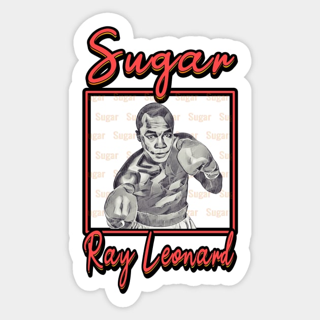 Sugar Ray Leonard White Sticker by FightIsRight